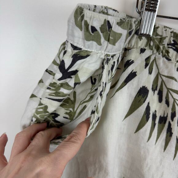 C&C California Womens 100% Linen Leaf Print Pull On Shorts Sz 3X Lightweight - Picture 5 of 11